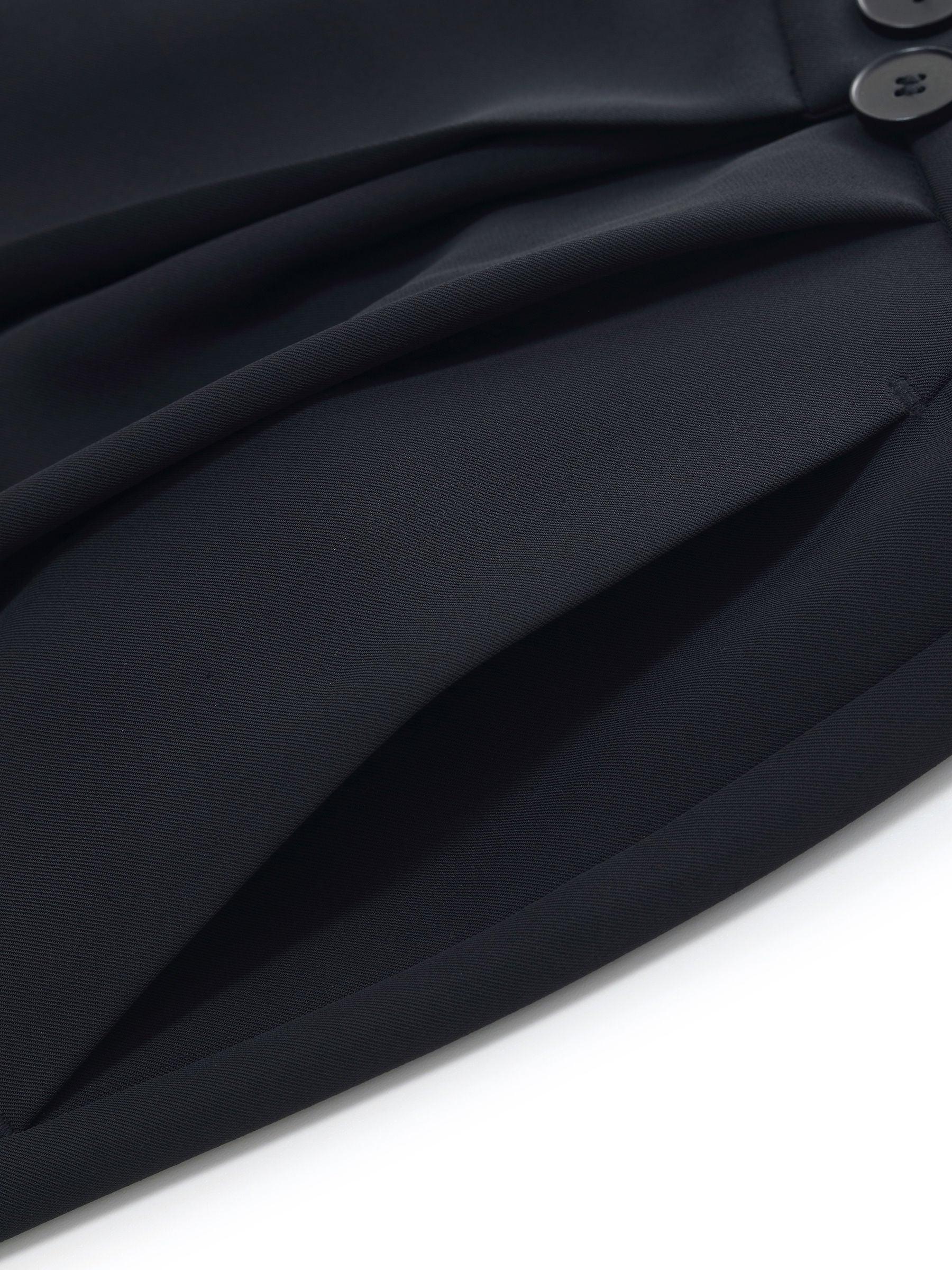 Four-Way Stretch Straight Leg Women Asymmetric Wrap Pants Product Image