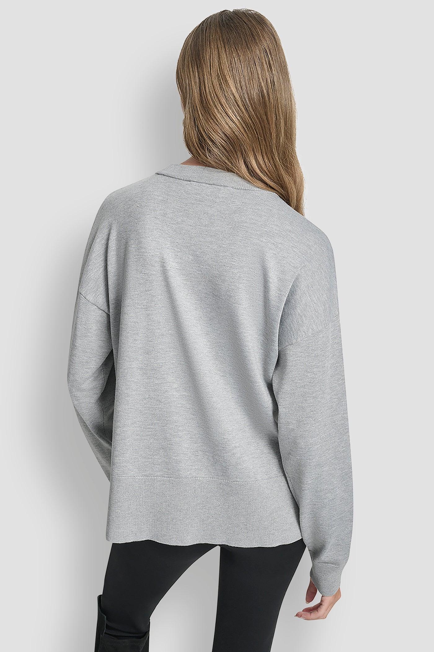 LONG SLEEVE GLITTER LOGO PULLOVER SWEATER Product Image