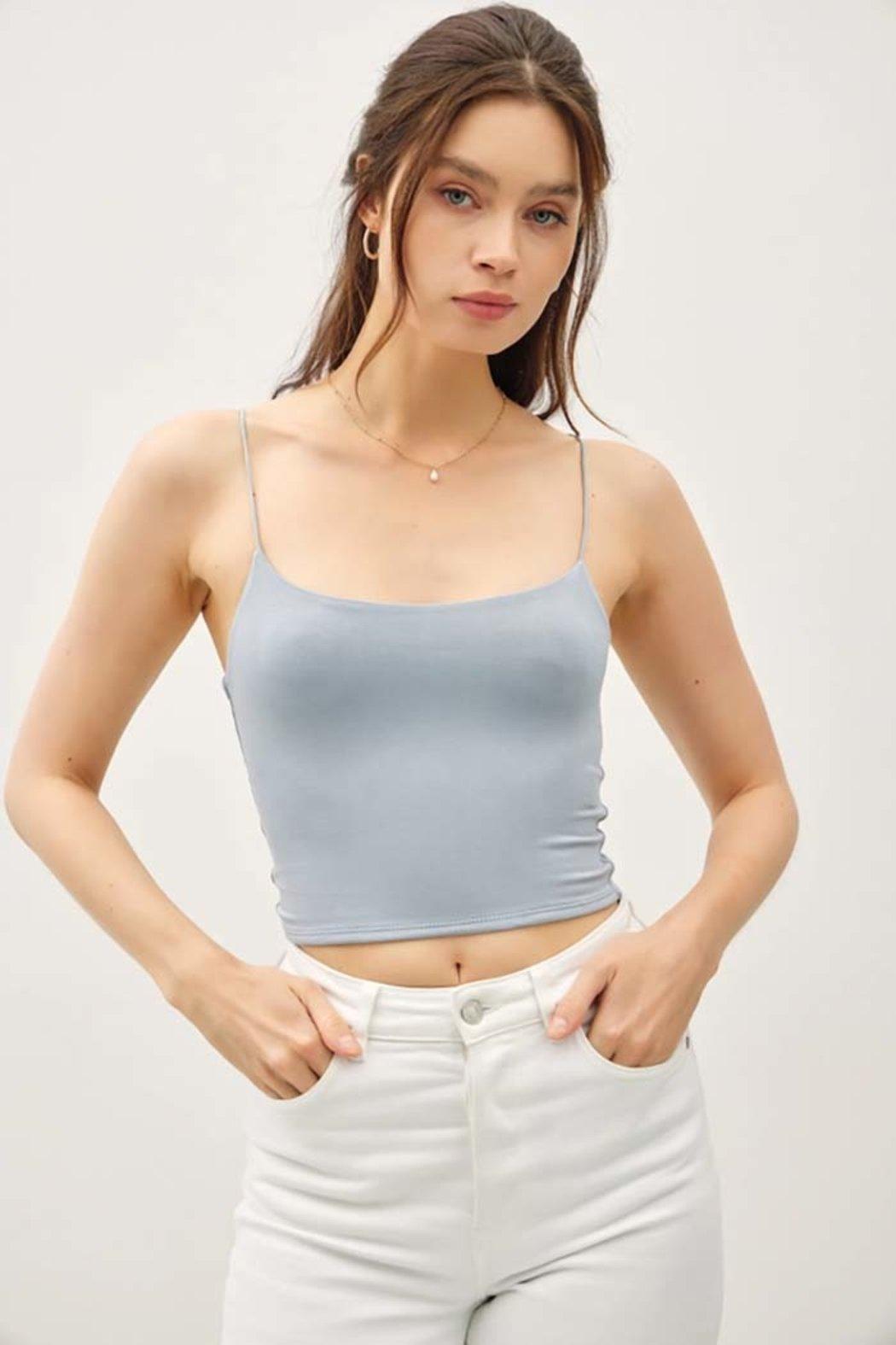 Cropped Spaghetti Tank Product Image