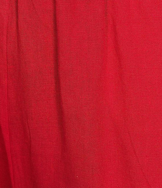 Bryn Walker Light Linen Pocketed Trouser Leg Pull-On Pants Product Image