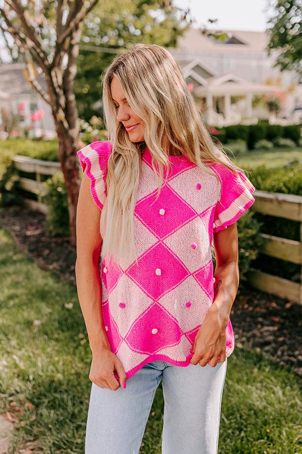 Country Club Ready Knit Sweater Top Product Image