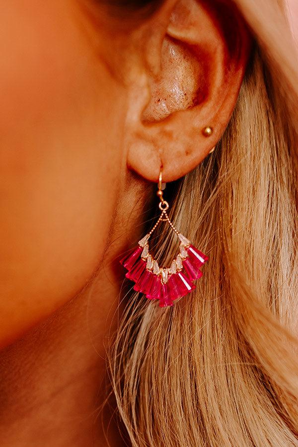 Better With Bubbly Earrings In Fuchsia Product Image
