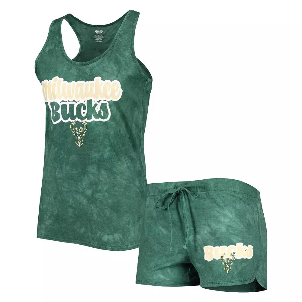 Women's Concepts Sport Hunter Green Milwaukee Bucks Billboard Tank Top & Shorts Sleep Set,  Product Image