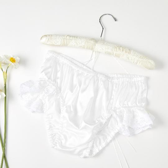 Silk French Knickers | Custom Size Handmade | Melon Shell | 19 Momme | Pure Mulberry Silk | Wedding Lingerie Product Image