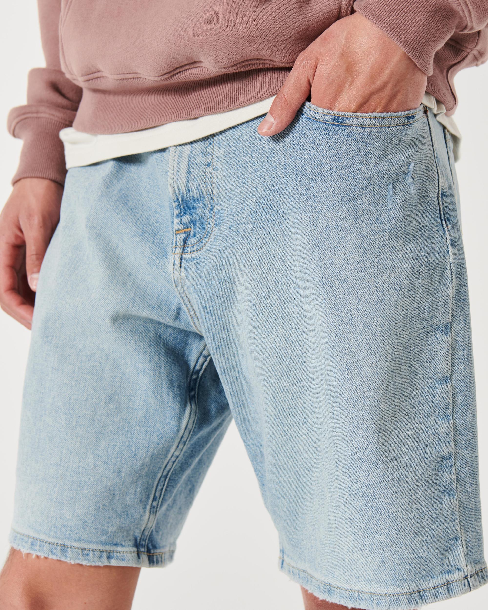 Light Wash Loose Denim Shorts 9" Product Image
