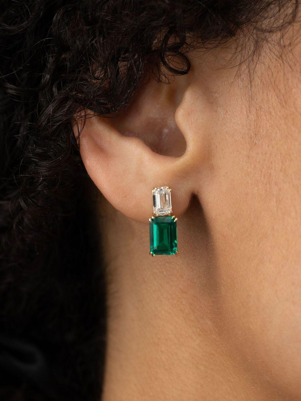 14kt yellow gold Beyond Eden emerald earrings Product Image