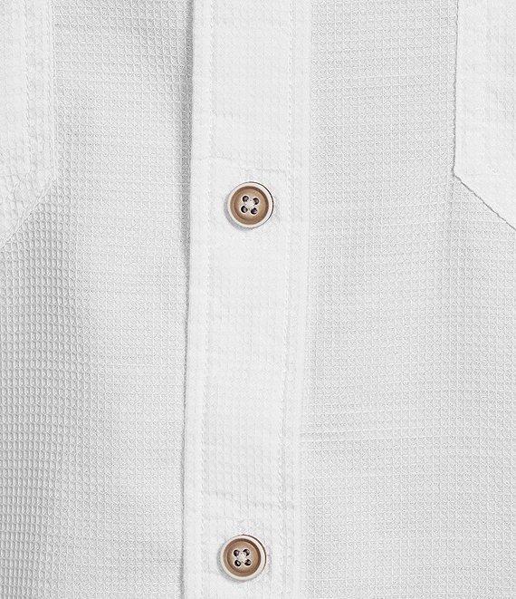 Roundtree & Yorke Short Sleeve Textured Solid Sport Shirt Product Image