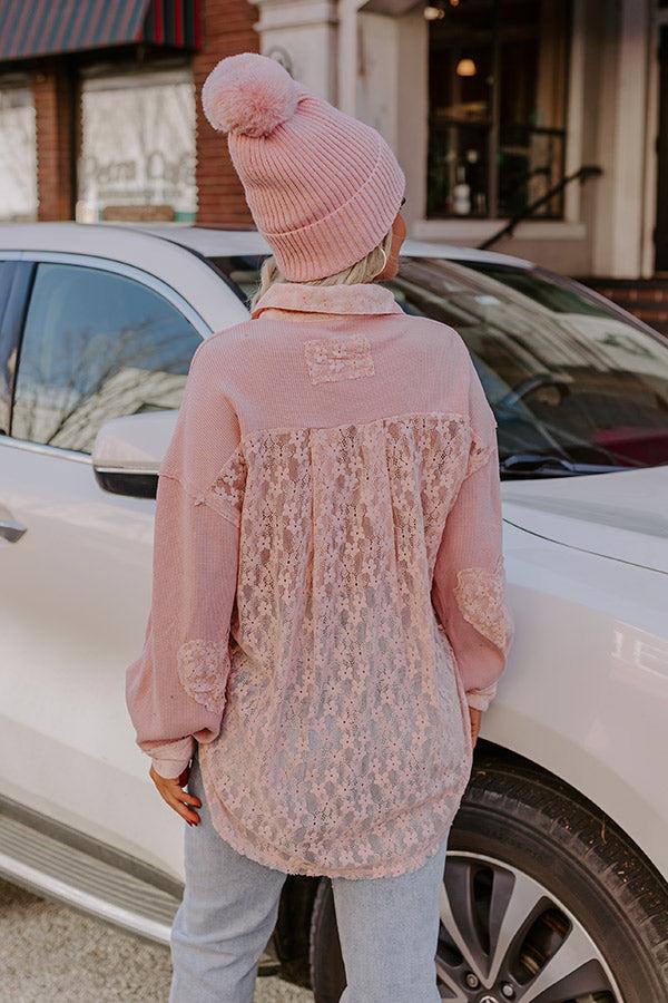 Lovely Views Waffle Knit Button Up Product Image