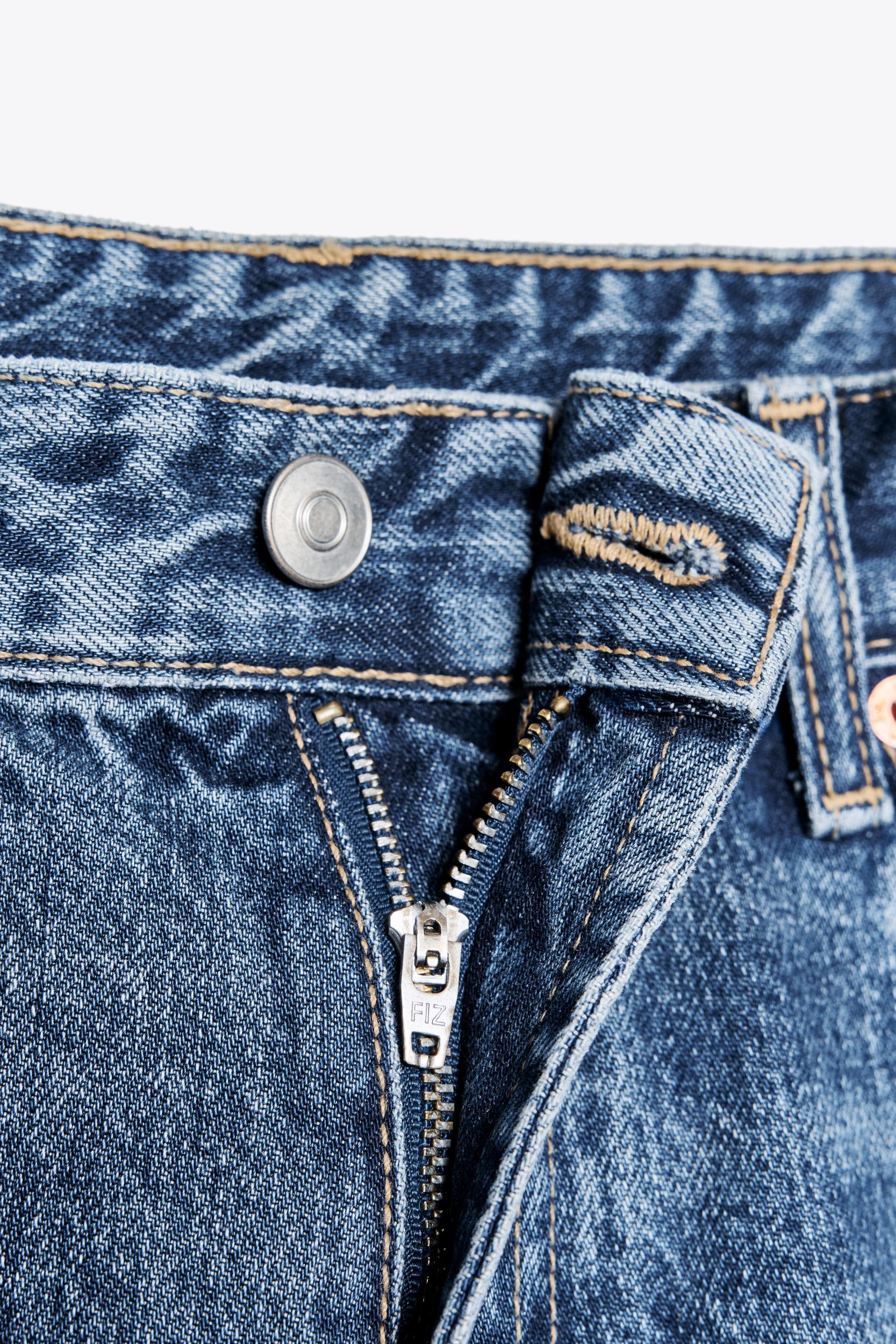MID-RISE RIPPED TRF DENIM SHORTS Product Image