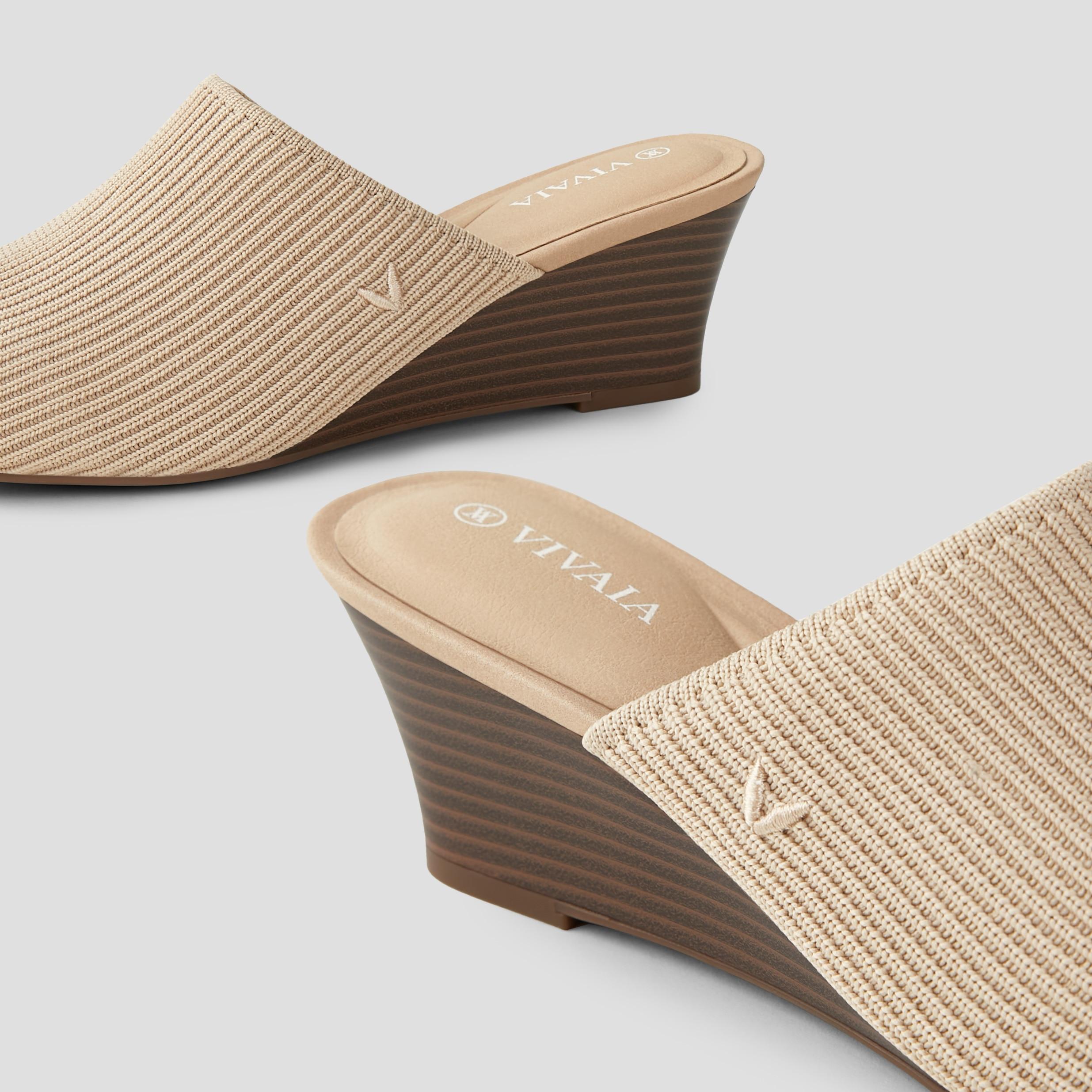 Square-Toe Wedge Mules (Margot Wedge Mules) Product Image