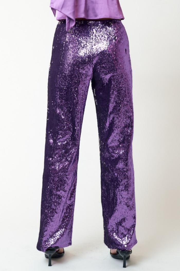 Sequin Straight Leg Pant Product Image