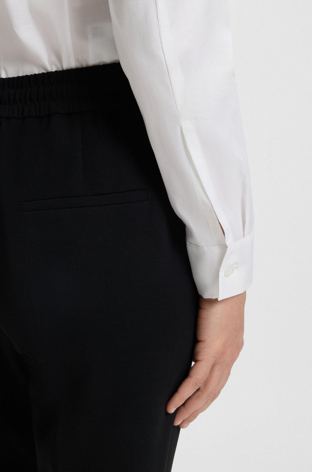 Slim-fit blouse in a stretch cotton Product Image