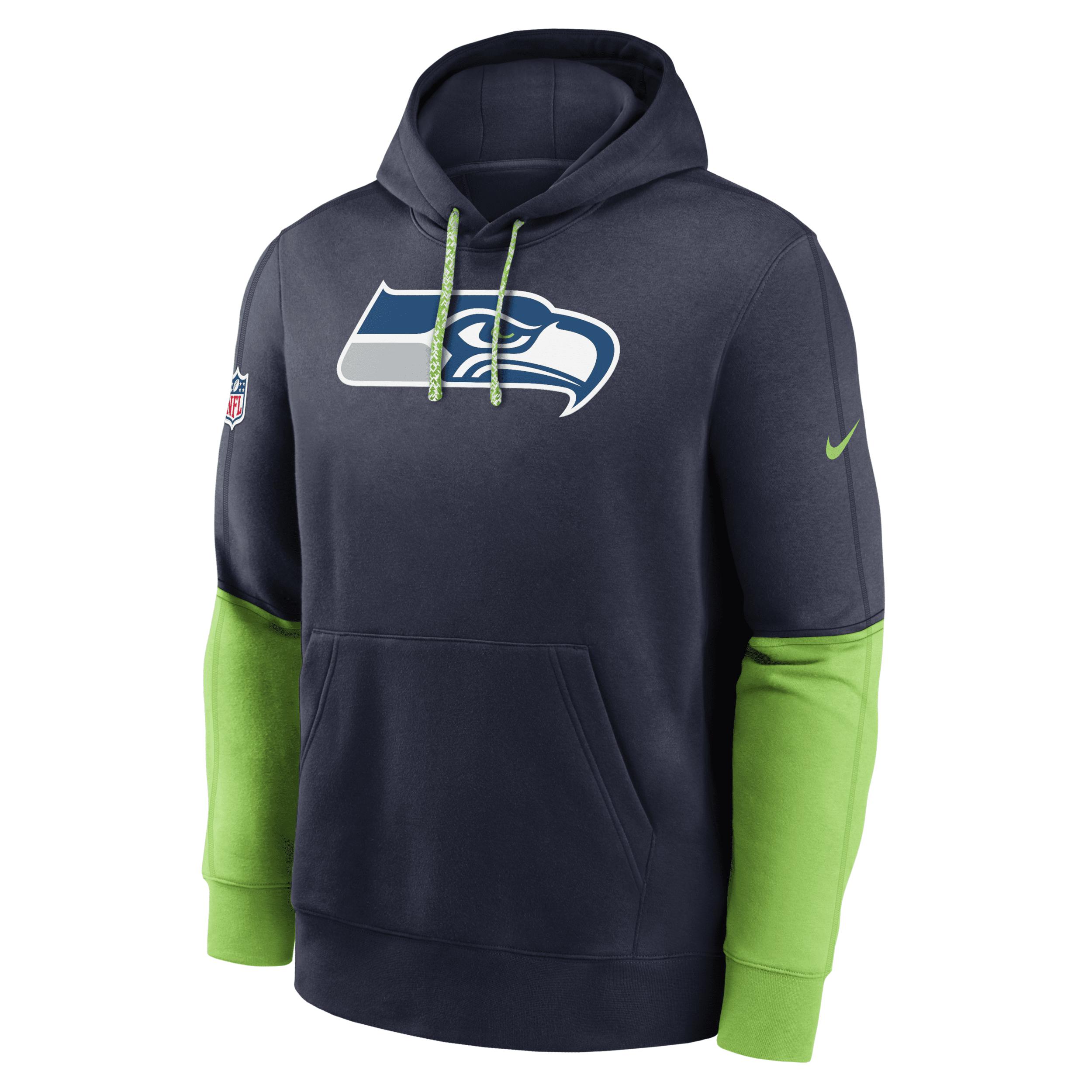 Seattle Seahawks Sideline Team Issue Club Nike Mens NFL Pullover Hoodie | 02F2074K78-87G Product Image