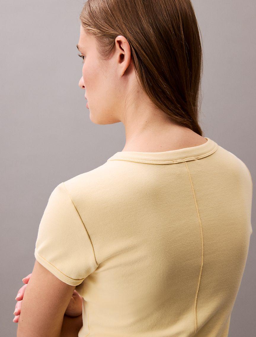 Cotton Contour Rib Monogram Logo Mini Dress Product Image