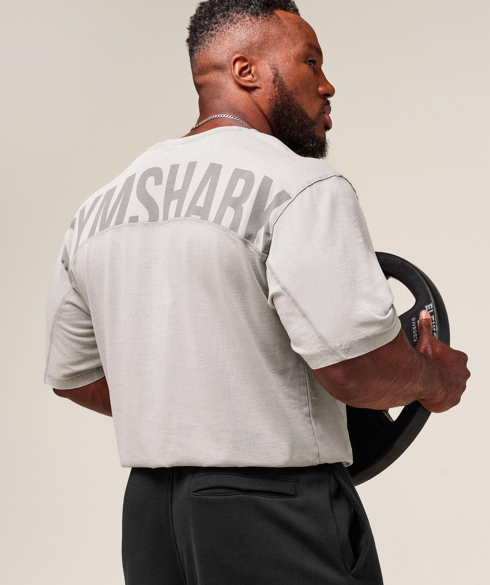 Gymshark Power Washed T-Shirt - Smokey Grey Male Product Image