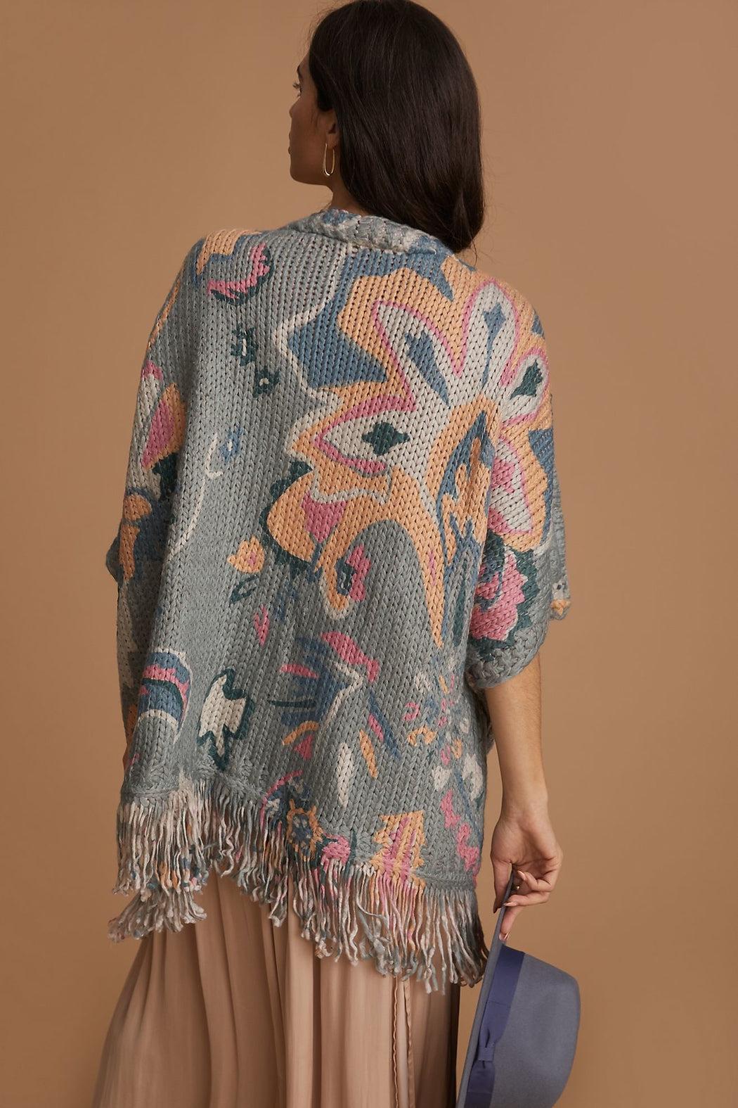 Elora Knit Tassel Woven Kimono Product Image