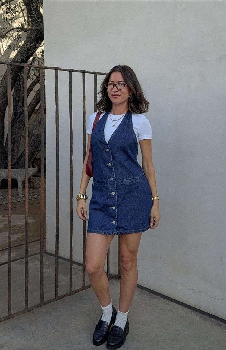 Corbin Denim Halter Neck Mini Dress Baby Product Image