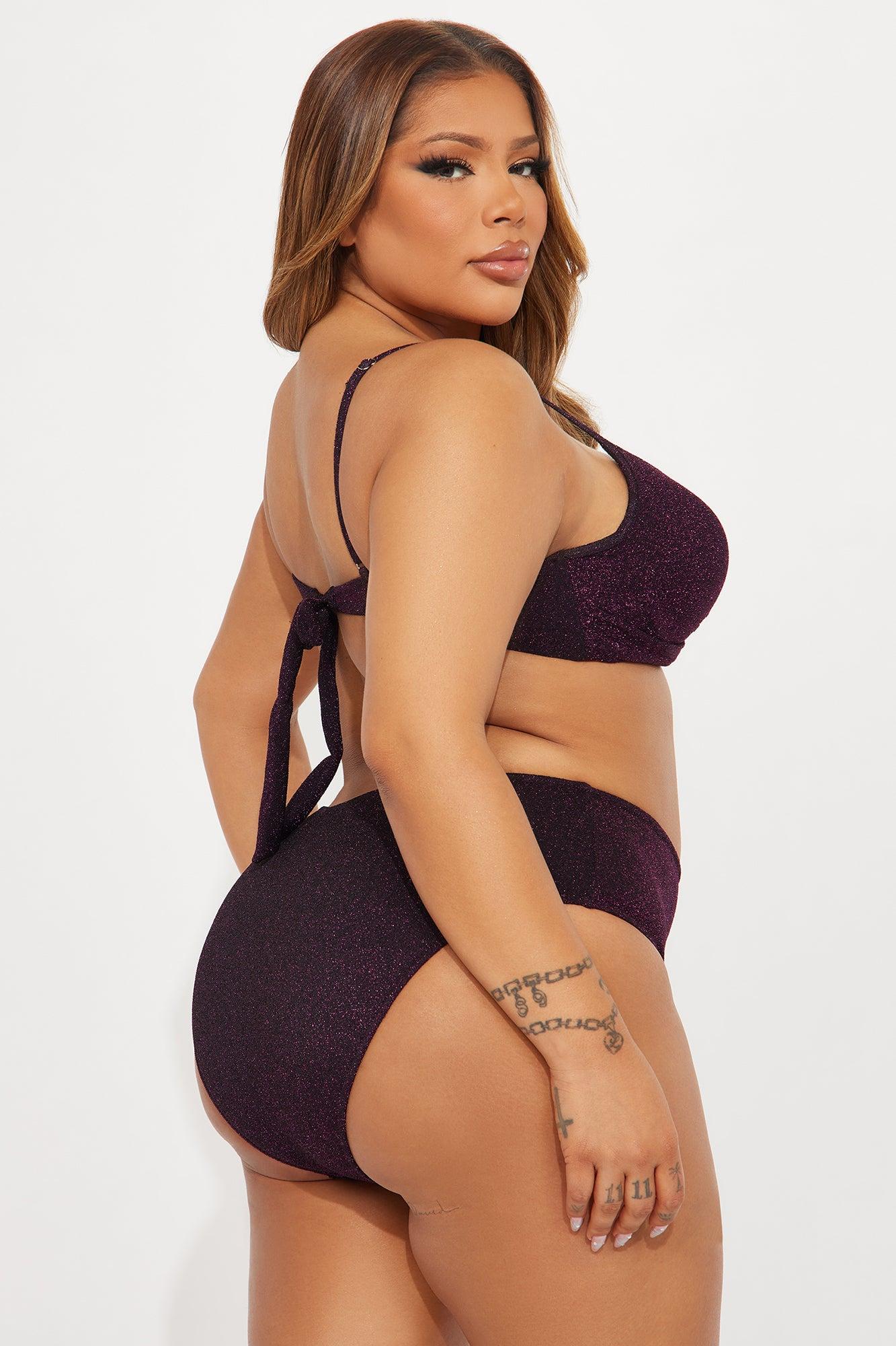 Ariella Shimmer 2 Piece Bikini - Purple Product Image