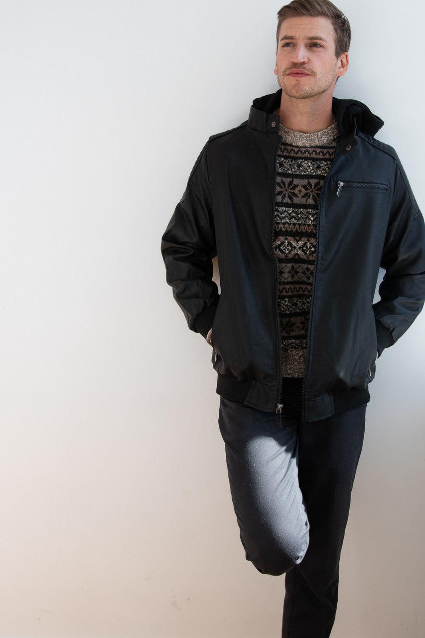 Hooded Moto Jacket Product Image