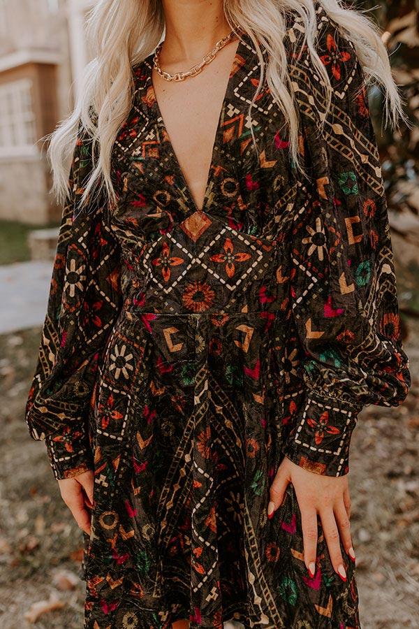 Charming Encounters Velvet Mini Dress Product Image