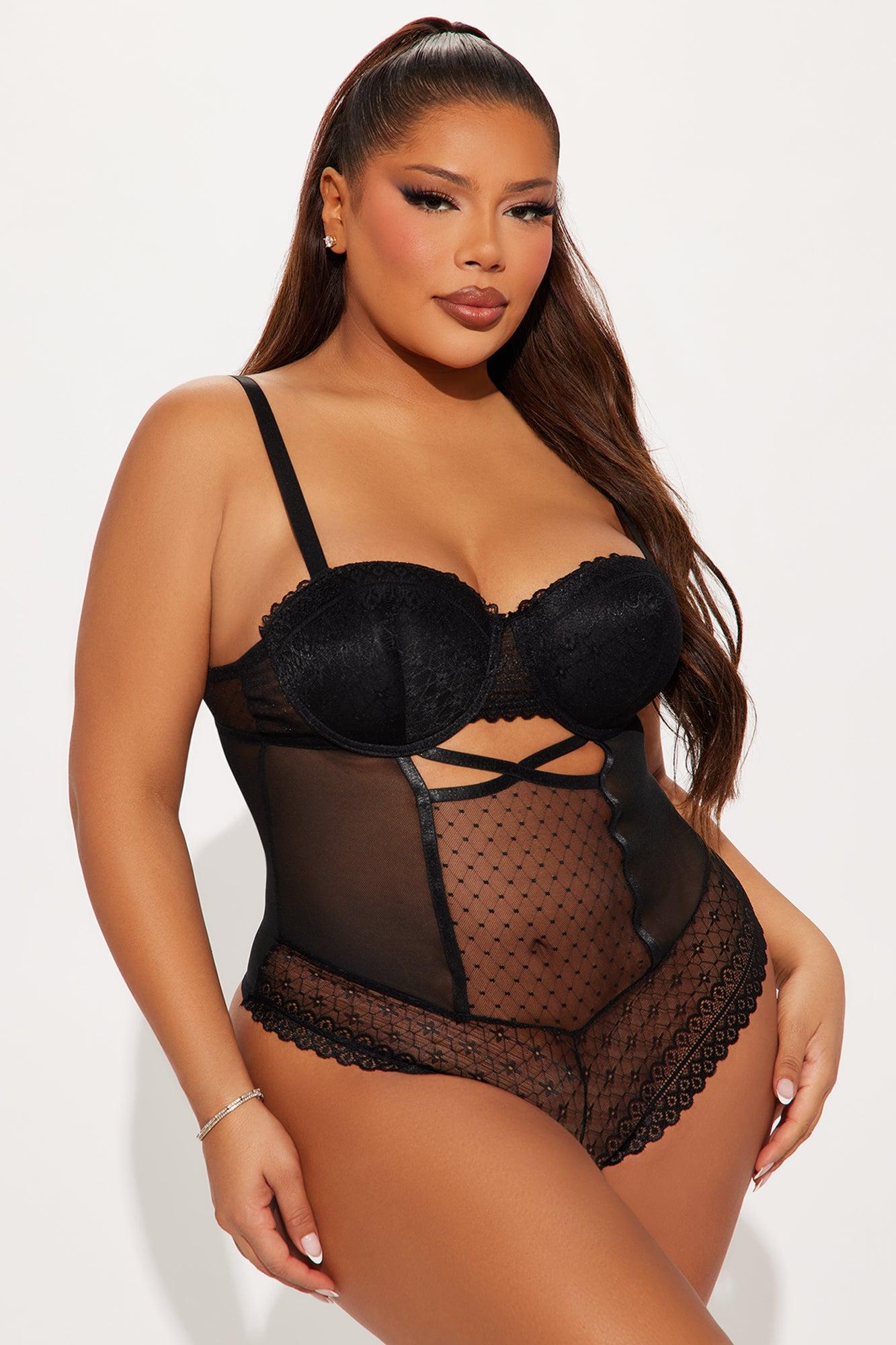 Until The Morning Lace Teddy - Black Product Image
