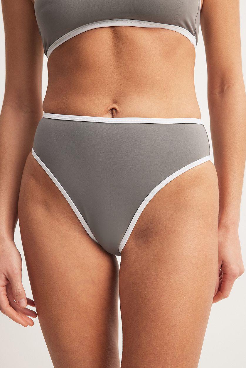 Contrast Detail High Leg Bikini Panty Product Image