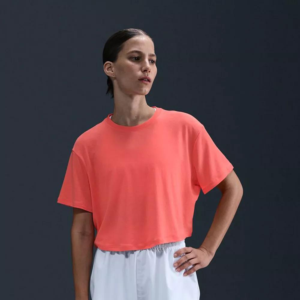 Women's Nike Relaxed Dri-Fit Cropped Top, Size: Large, Magic Ember Product Image