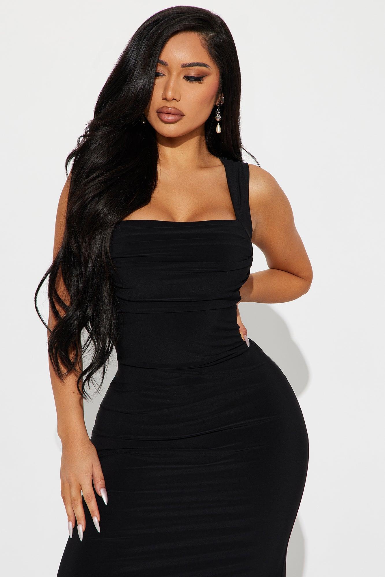 Sydney Low Back Maxi Dress - Black Product Image
