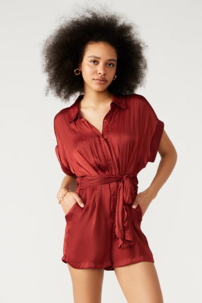 Tori Romper- Burnt Orange Product Image