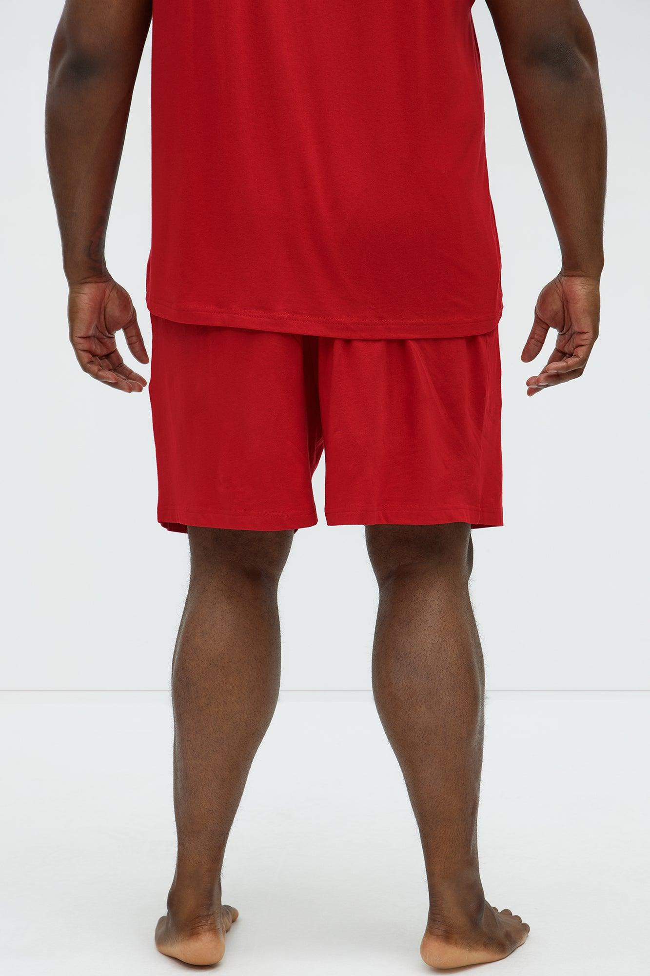 Essential Modal Lounge Shorts - Red Product Image