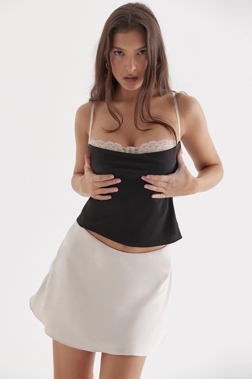 Malala  off white mini skirt Product Image