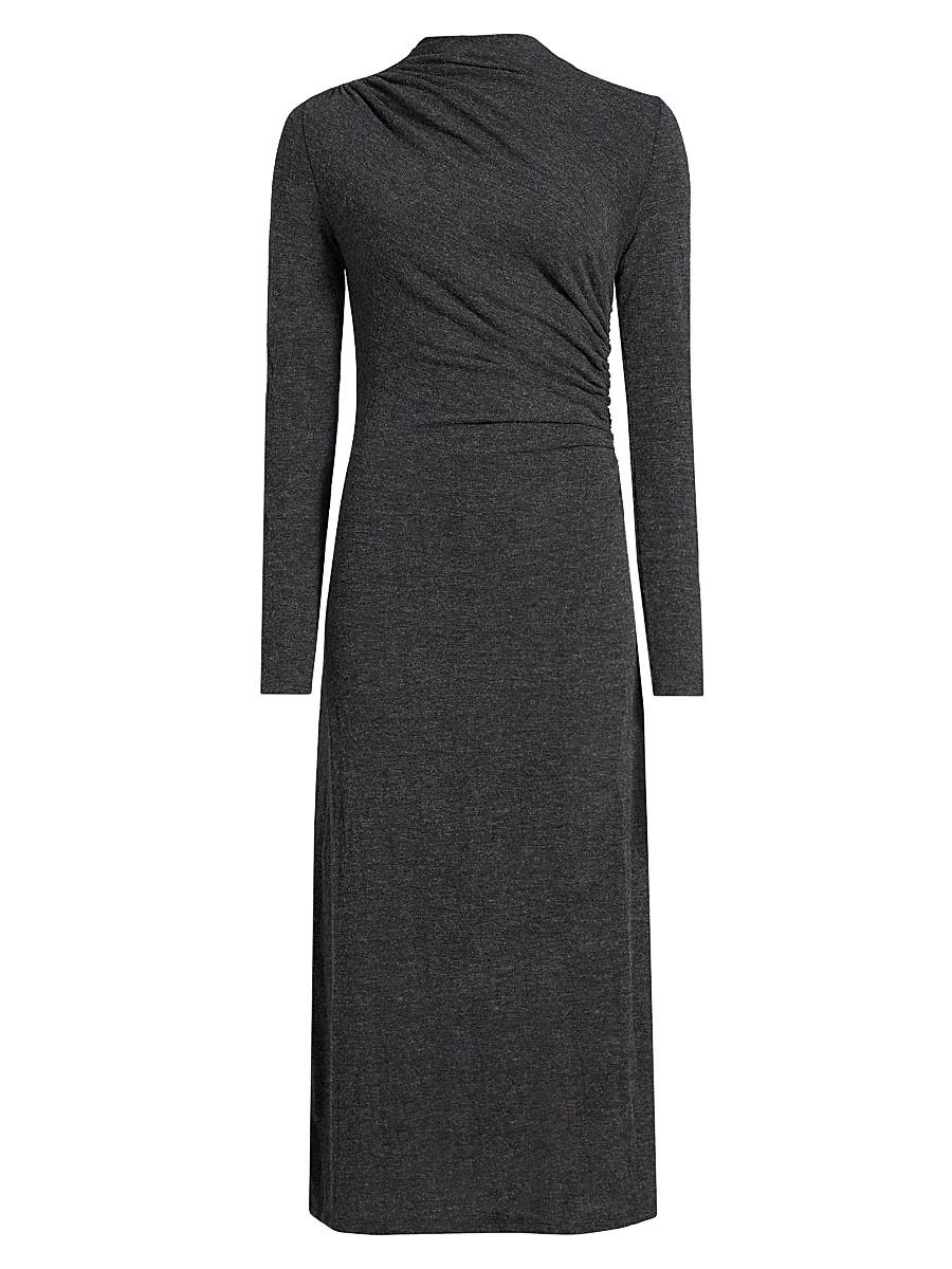 Womens Margaret Ruched Knit Midi-Dress Product Image