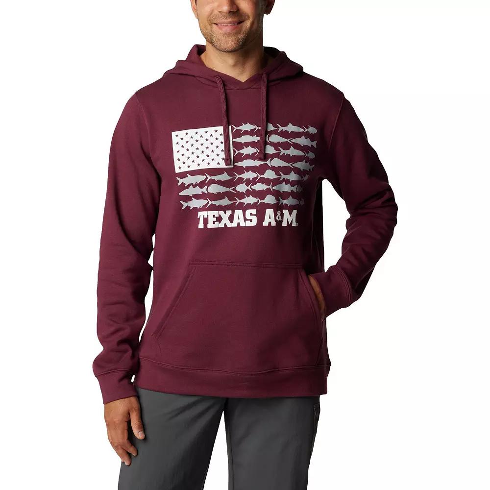Men's Columbia Maroon Texas A&M Aggies PFG Fish Flag II Pullover Hoodie, Size: XL, Red Product Image