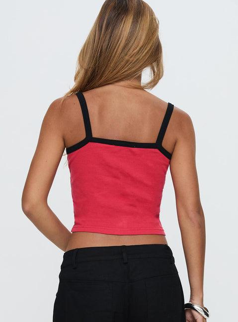 Full Speed Racing Tank Top Red Product Image