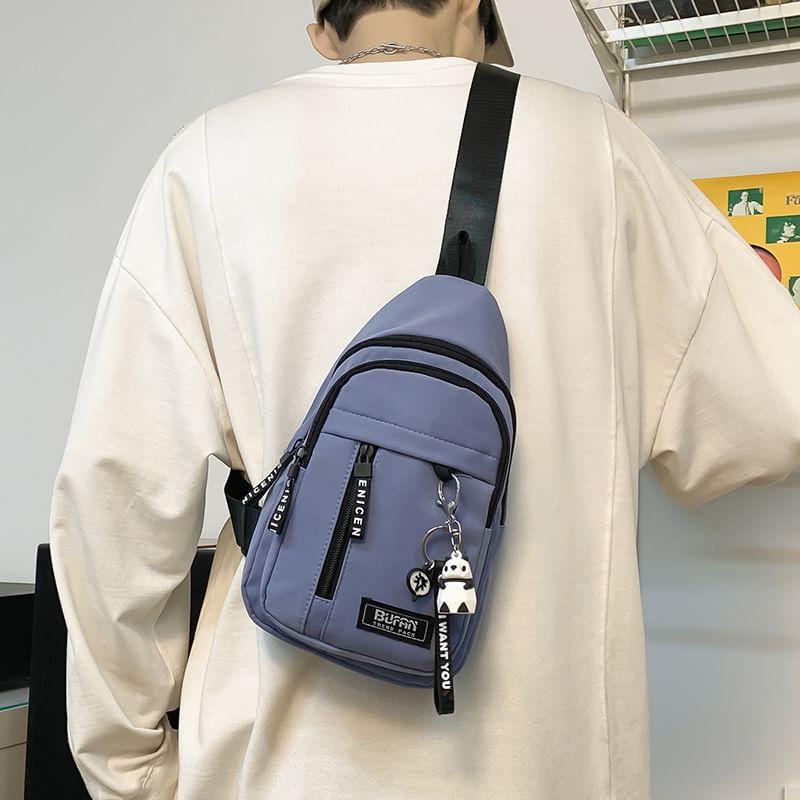 Lightweight Lettering Zip Sling Bag Product Image