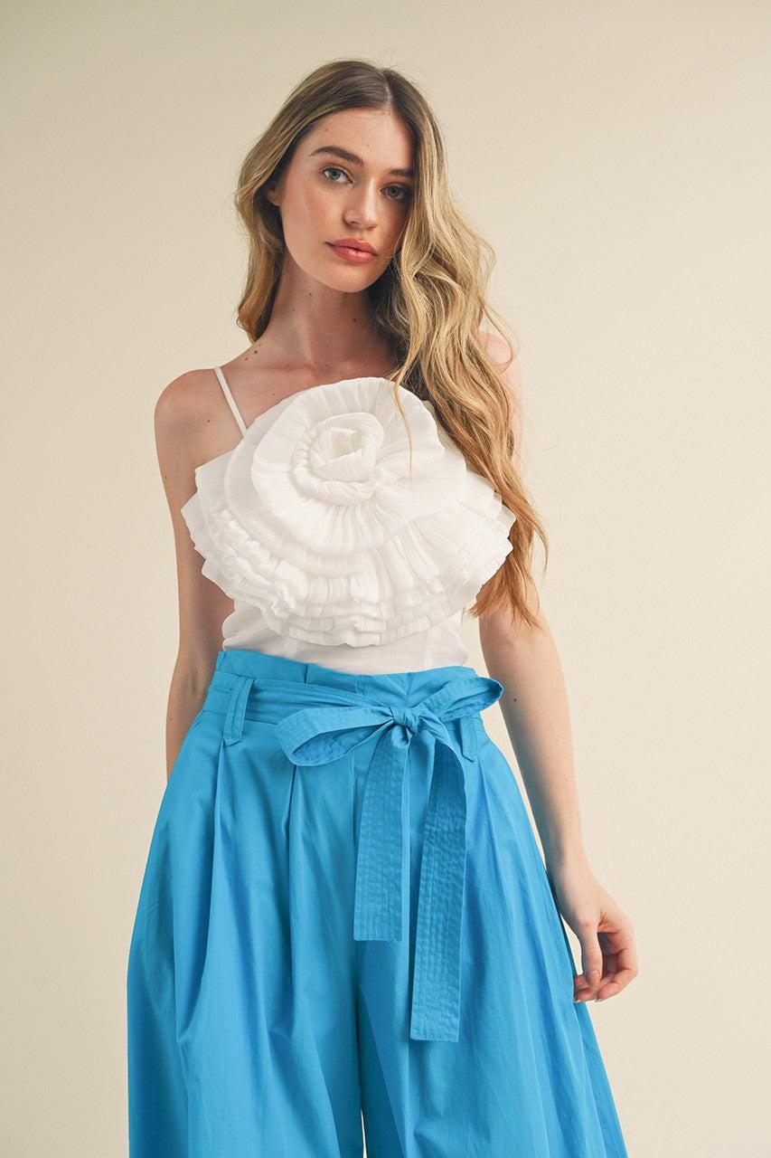 Rosette Satin Crop Top Product Image