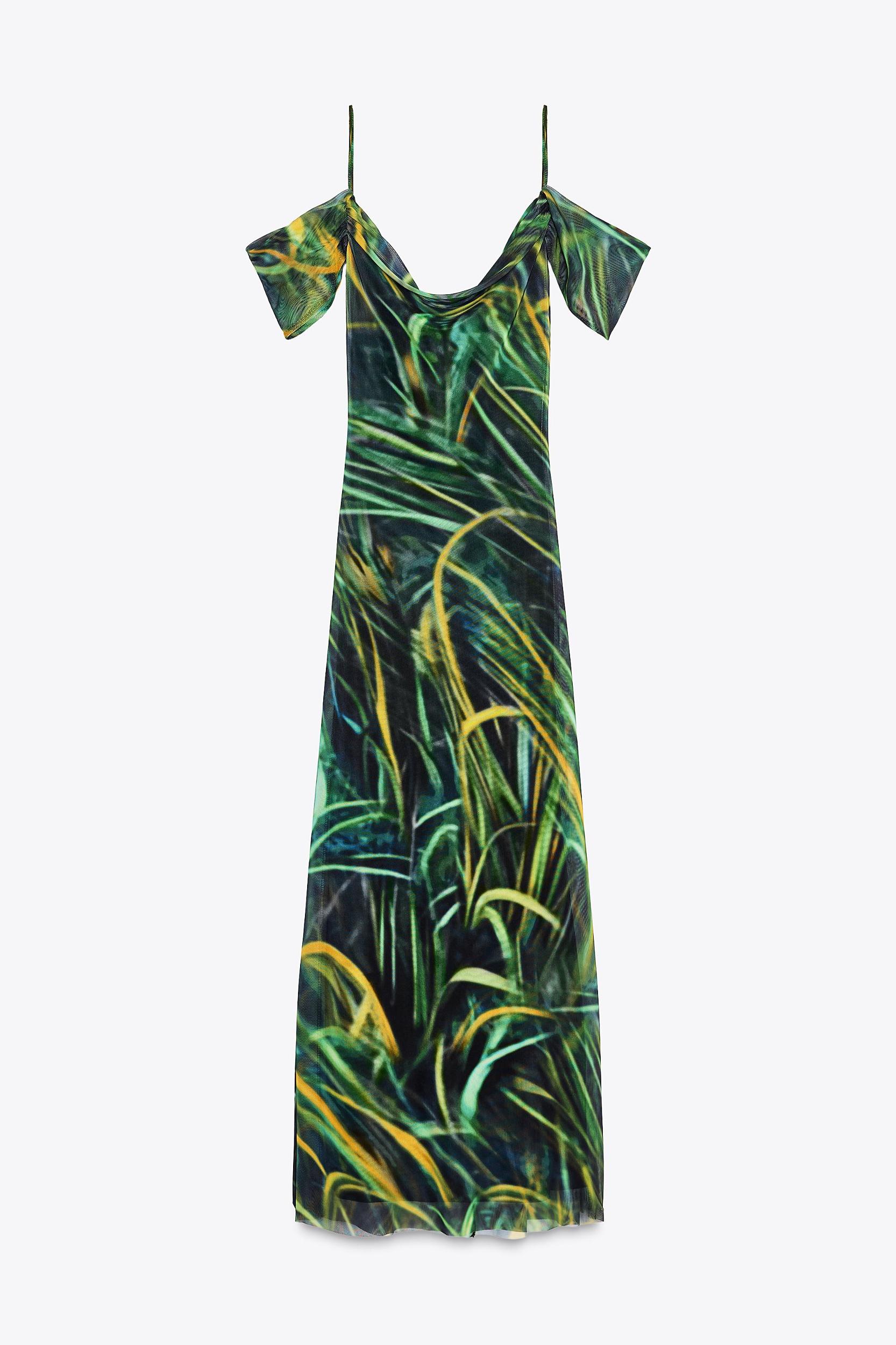 PRINTED TULLE DRESS Product Image