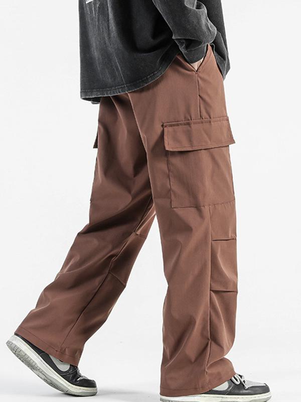 Men's Multi Pocket Parachute Cargo Pants Product Image