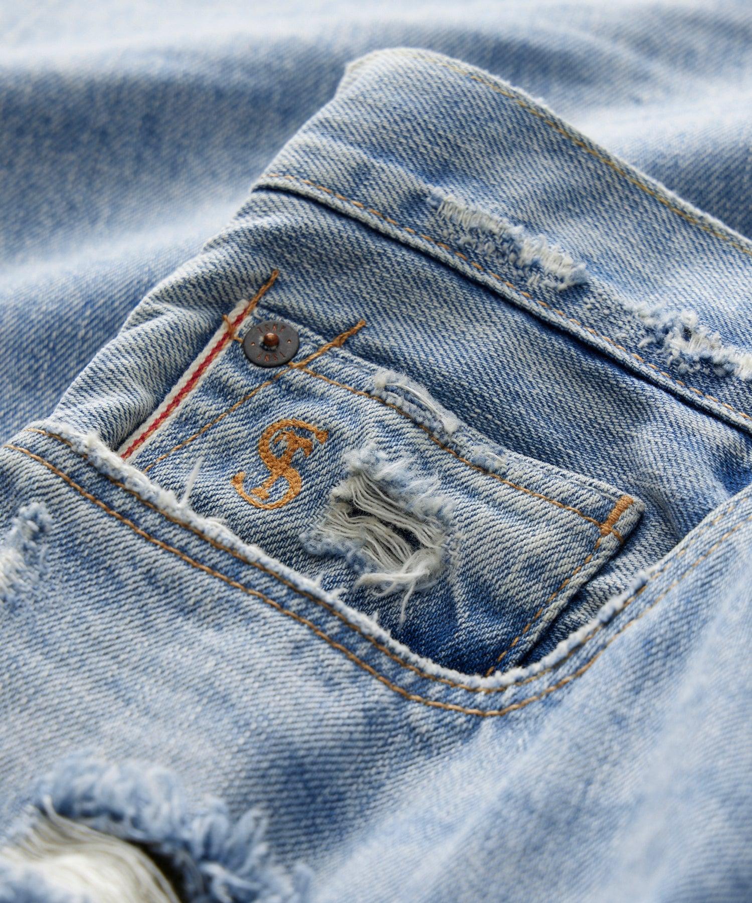 Slim Selvedge Jean in Destroyed Wash Product Image