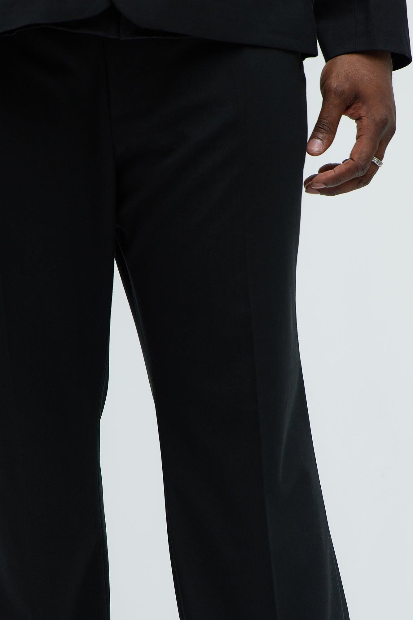 Modern Stretch Straight Trousers - Black Product Image