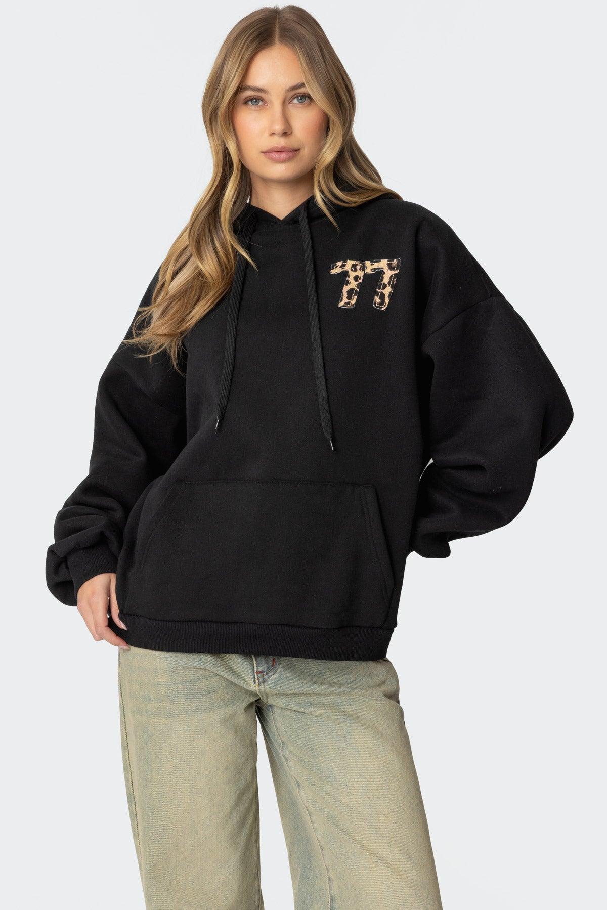 Leopard 77 Oversized Hoodie Product Image