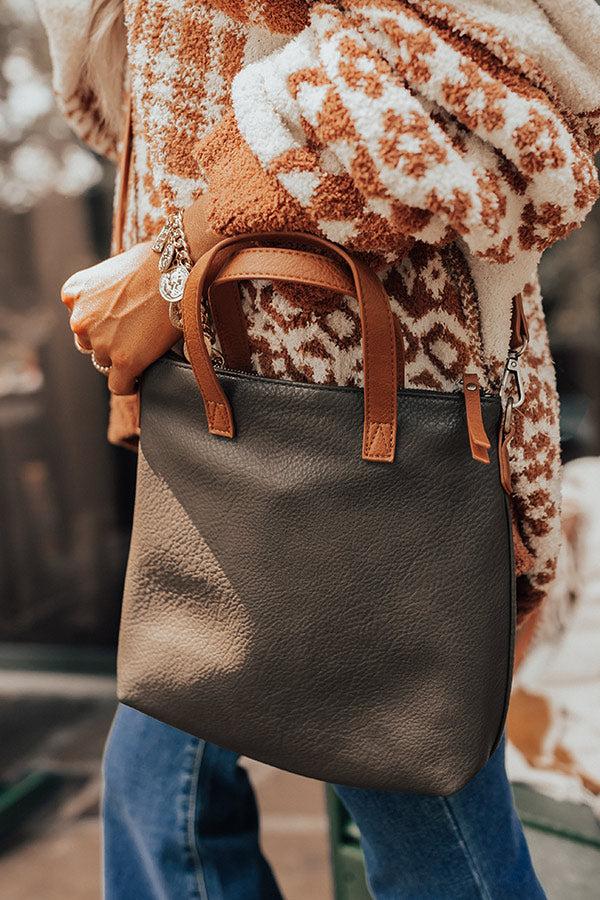 Come Pick Me Up Faux Leather Crossbody In Olive Product Image