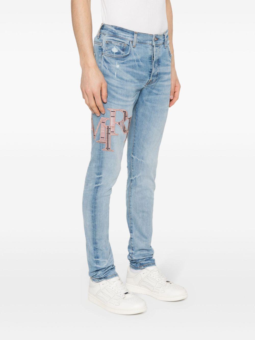 logo-embroidered skinny jeans Product Image