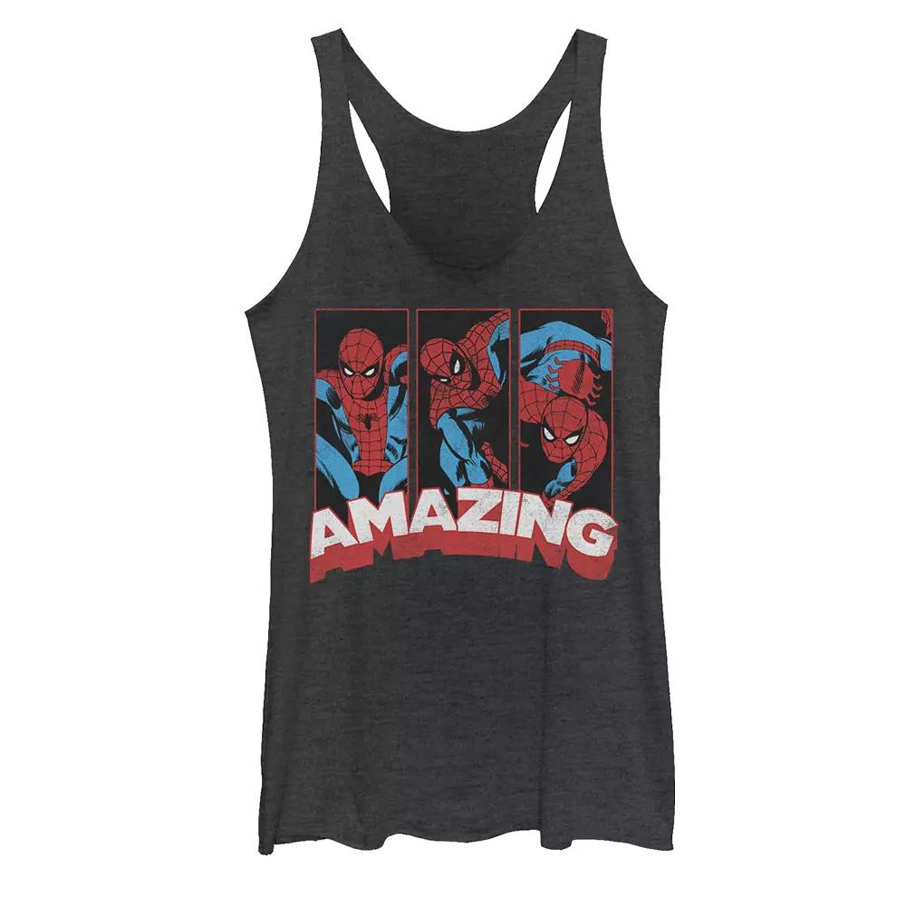 Juniors Marvel Spider Man Amazing Comic Poses Tank Top, Girls Product Image