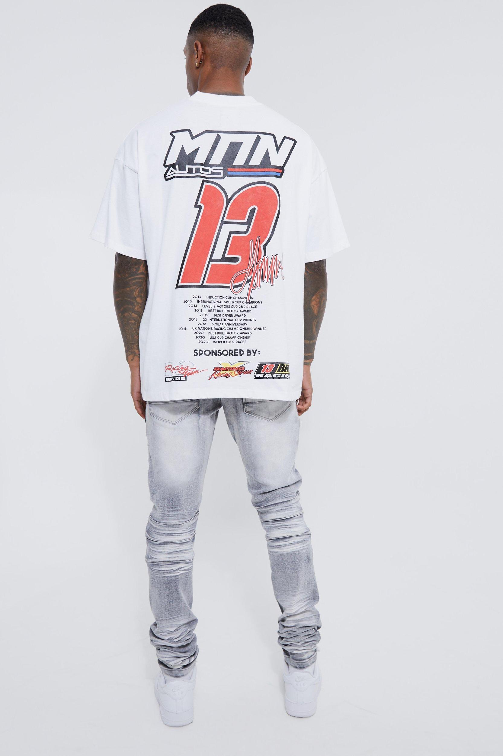 Skinny Stretch Heavy Bleached Ripped Jean | boohooMAN USA Product Image