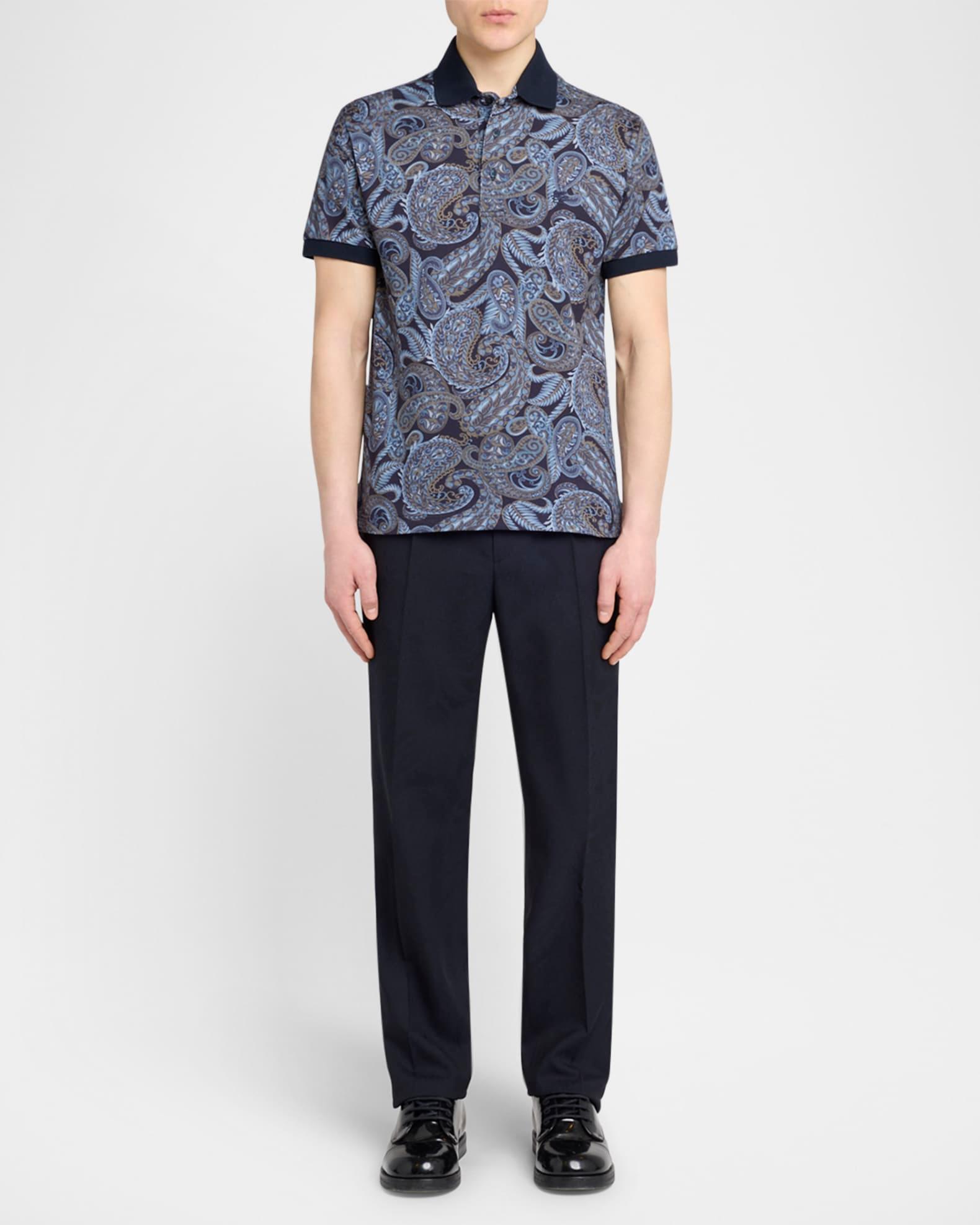 Men's Allover Paisley Polo Shirt Product Image