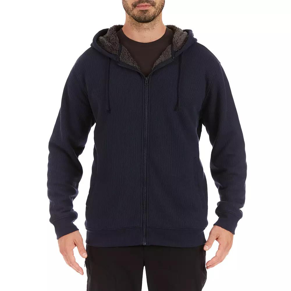 Big & Tall Smith's Workwear Sherpa-Bonded Thermal Knit Hooded Jacket, Men's,  Product Image