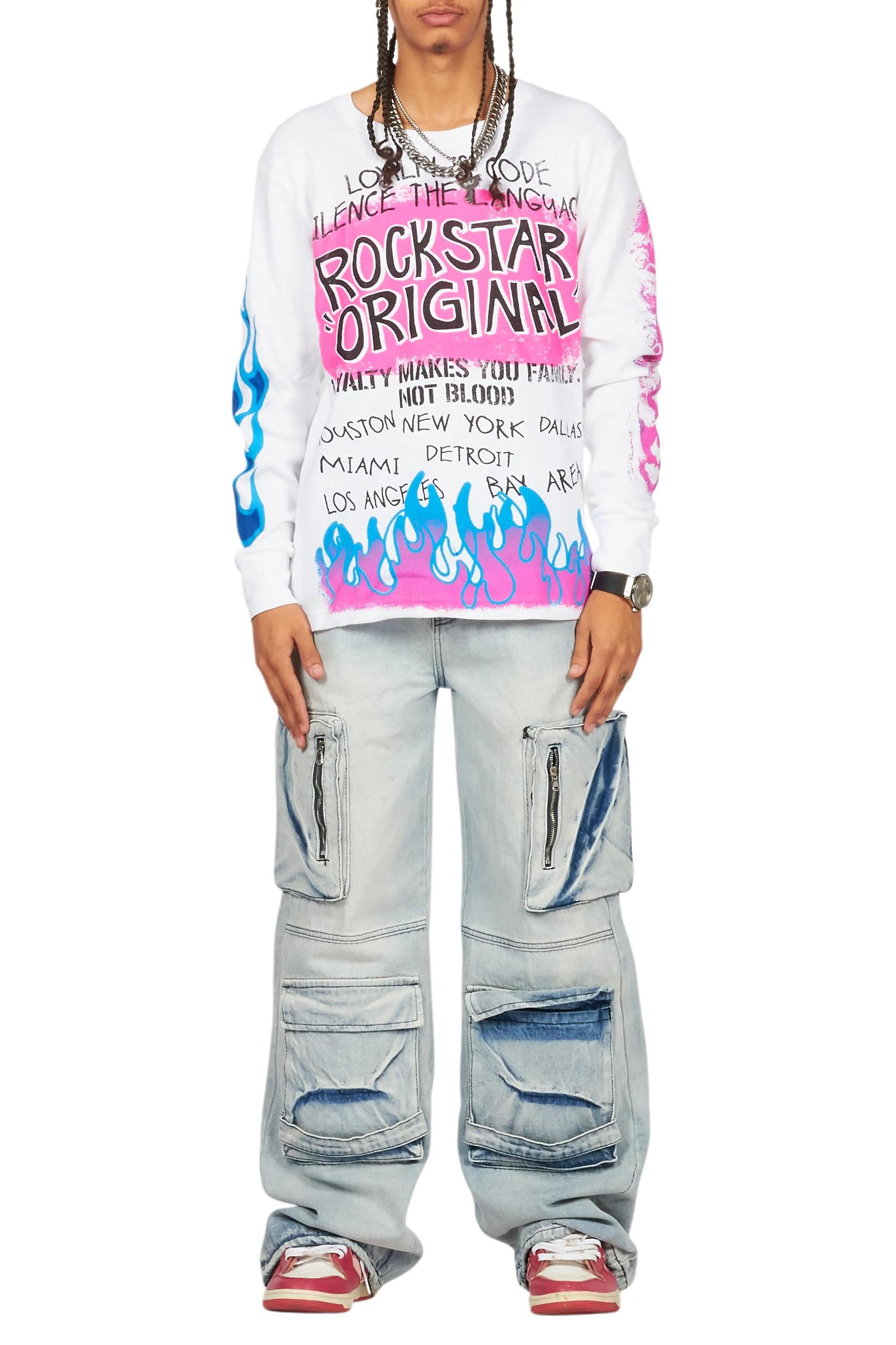 Esben Blue Baggy Fit Jean Male Product Image