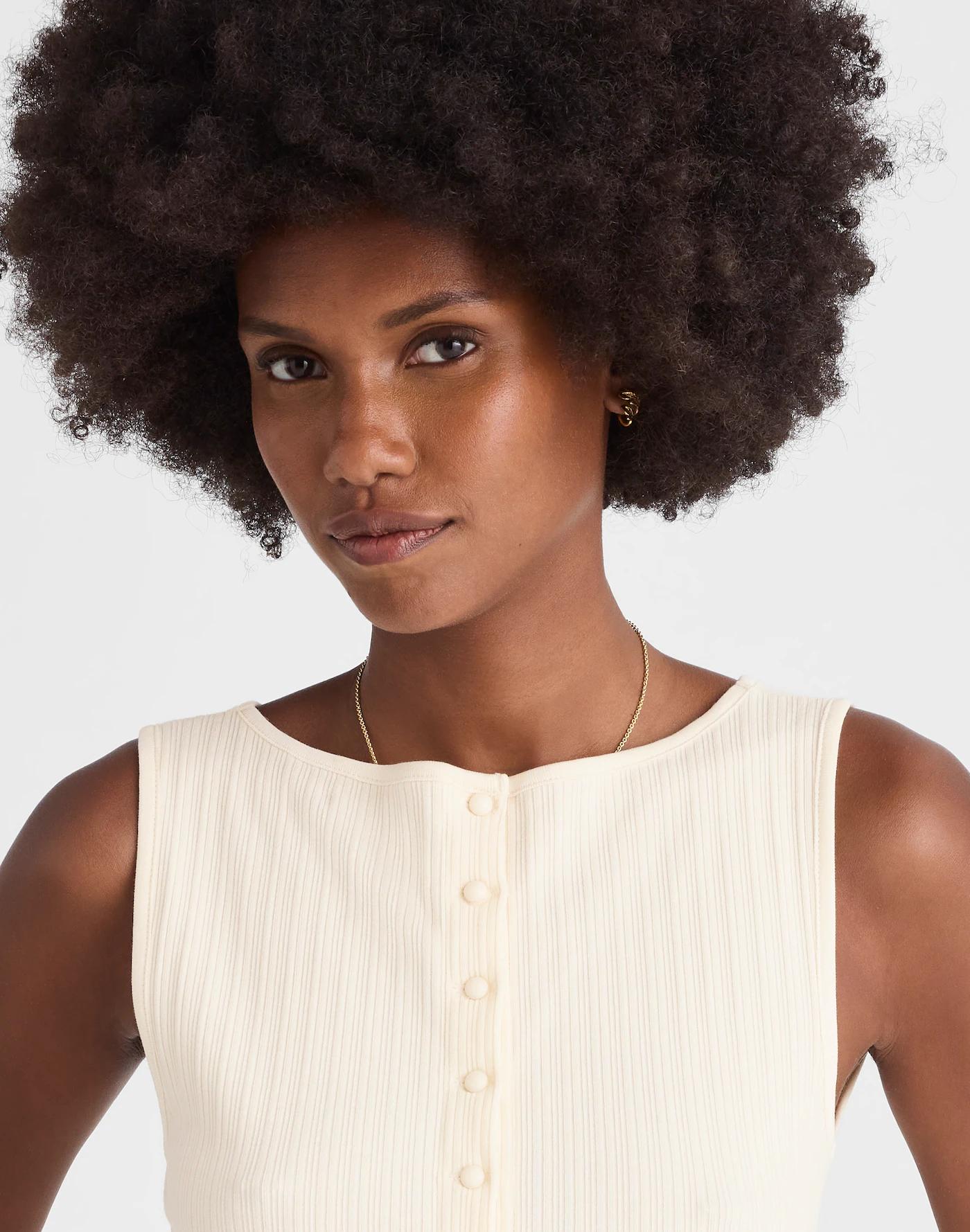 Ribbed Crewneck Vest Tank Product Image