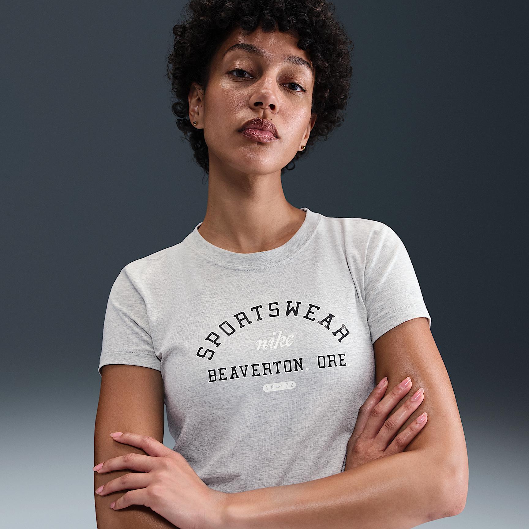 Womens Nike Sportswear Phoenix Slim Graphic T-Shirt | HV4974-050 Product Image